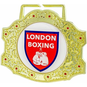 85MM XXL CHAMPIONSHIP BELT MEDAL CUSTOM VINYL DOMED CENTRE (6MM THICK) **STUNNING DESIGN**